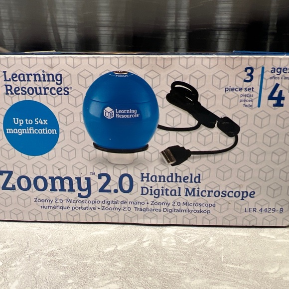 Learning Resources Zoomy 2.0 Handheld Digital Microscope STEM 54X Magnific. NEW! - Picture 6 of 6
